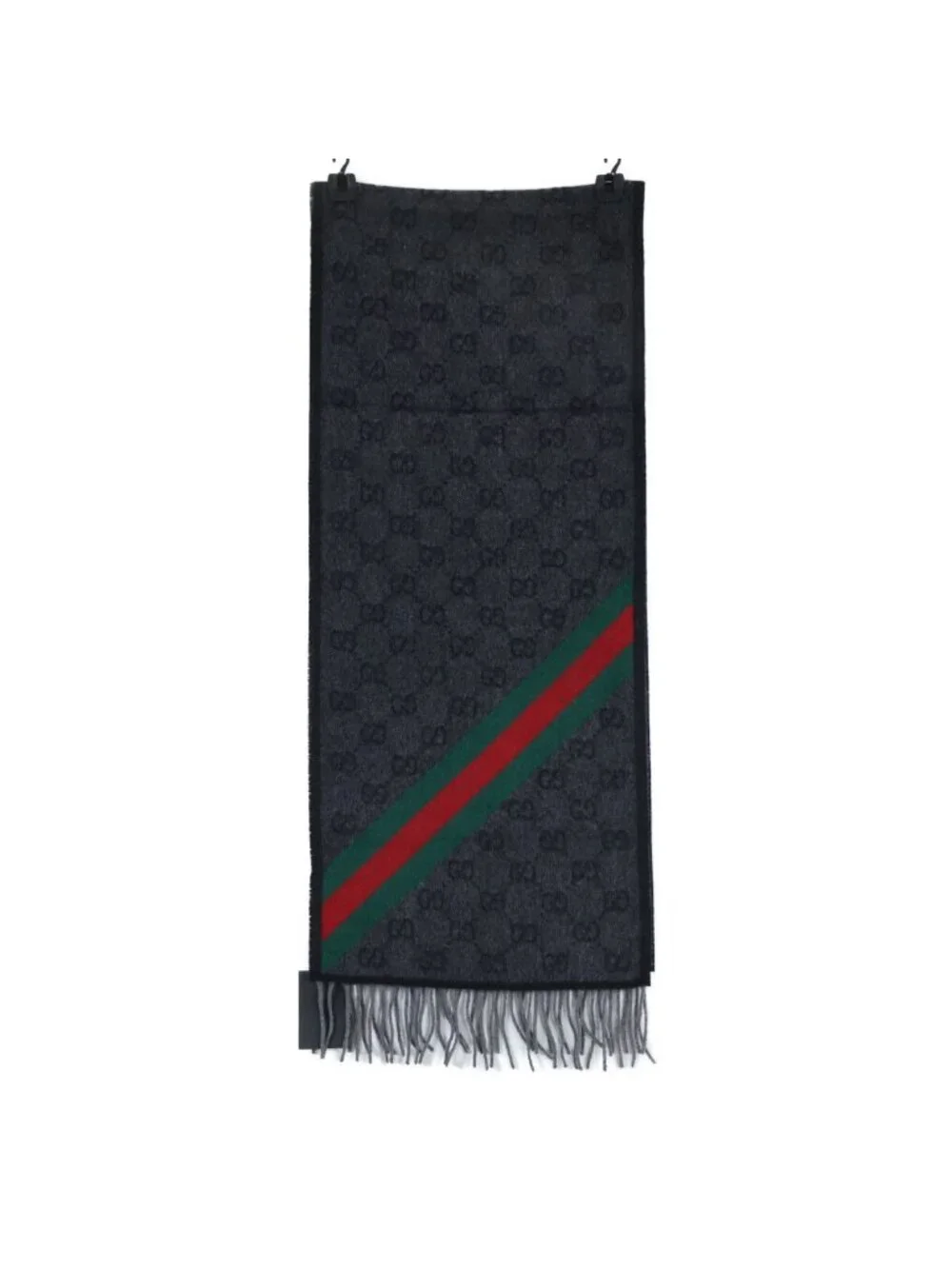 Gucci GG Pattern Sherry Line Wool Fringe